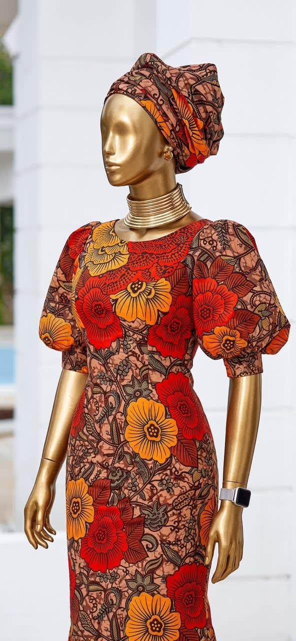 Hibiscus Ankara Gown