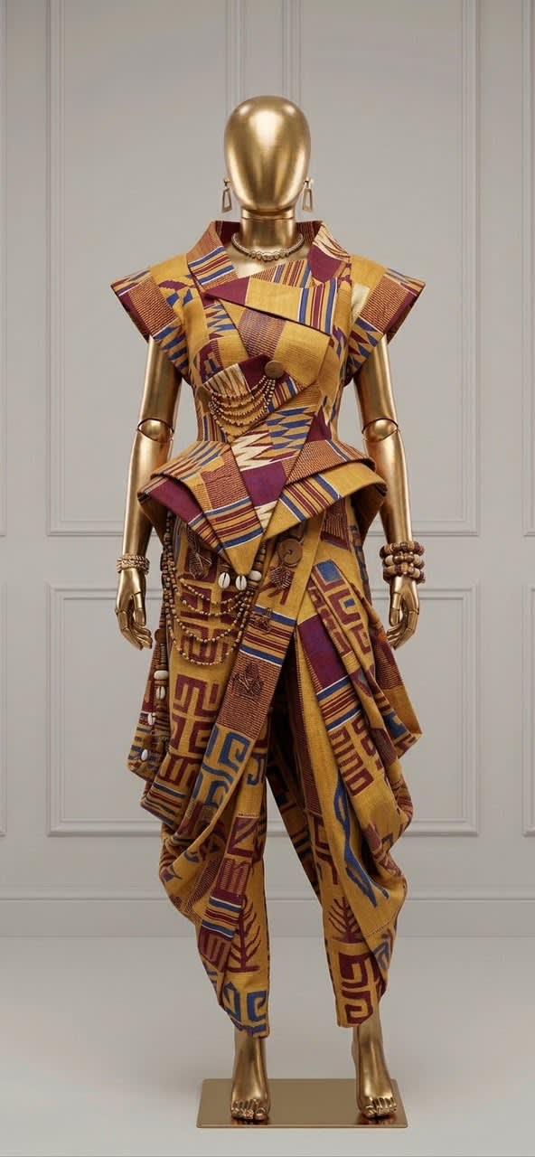 Kente Wide-Leg Jumpsuit